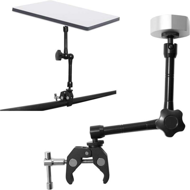 SHOOTPRO Starlink Mini Mount/Roof Rack Mount, Adjustable Angle/Height Clamp with Adapter, 11'' Magic Arm for Pickup Truck with Bracket, Cruise Ship, Roof, Camping Travel - Image 1